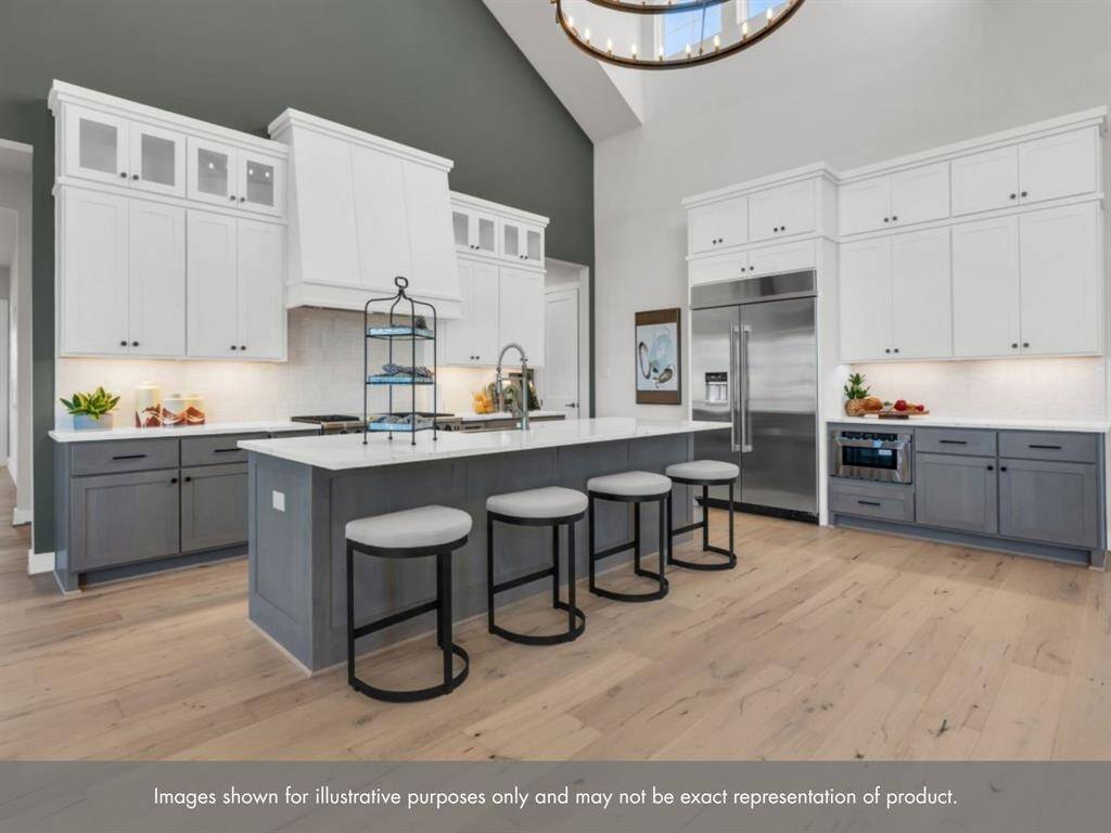 Finished home will have similar kitchen cabinets. Image shown for illustrative purposes only.