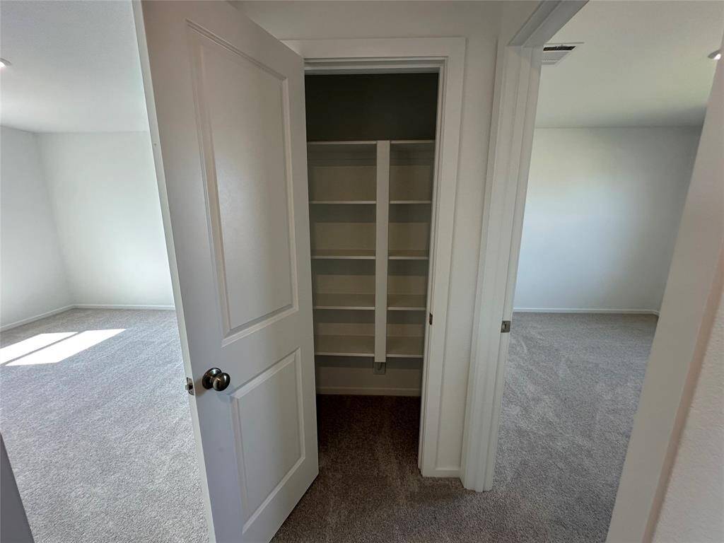 Spacious upstairs storage closet