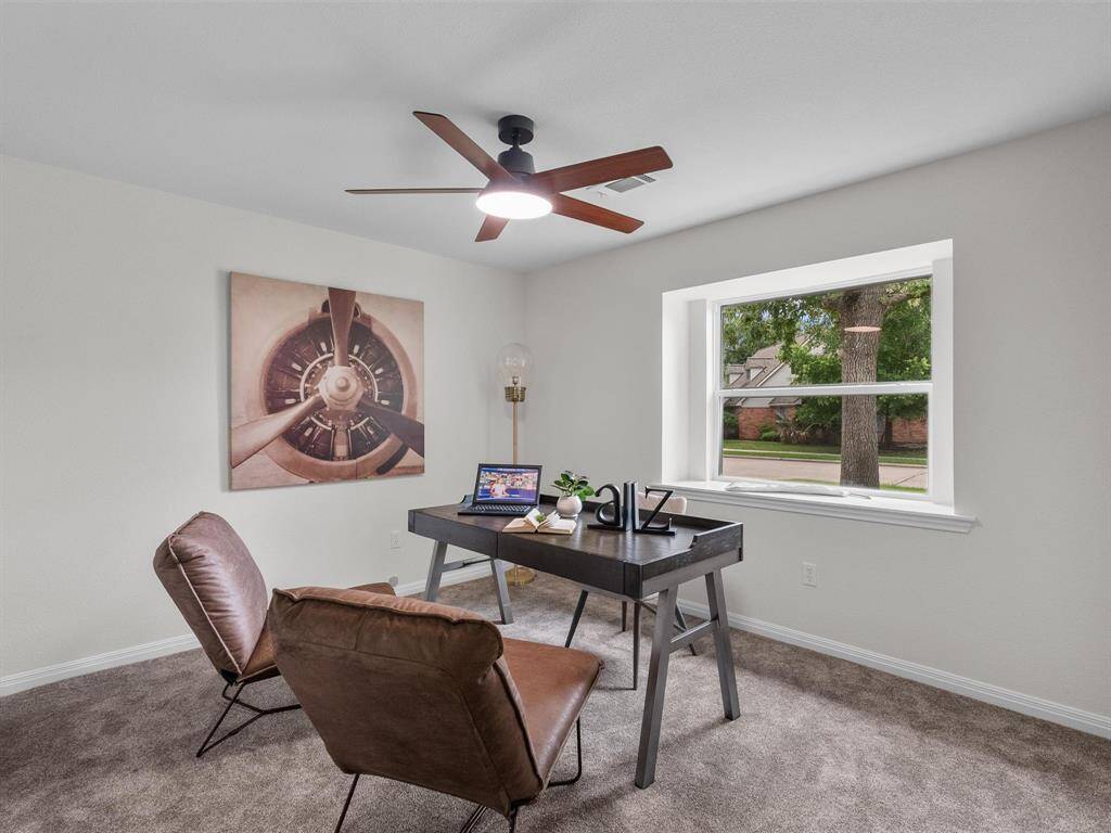 An additional bedroom on the first floor could be used as an office space or an easy-access nursery.