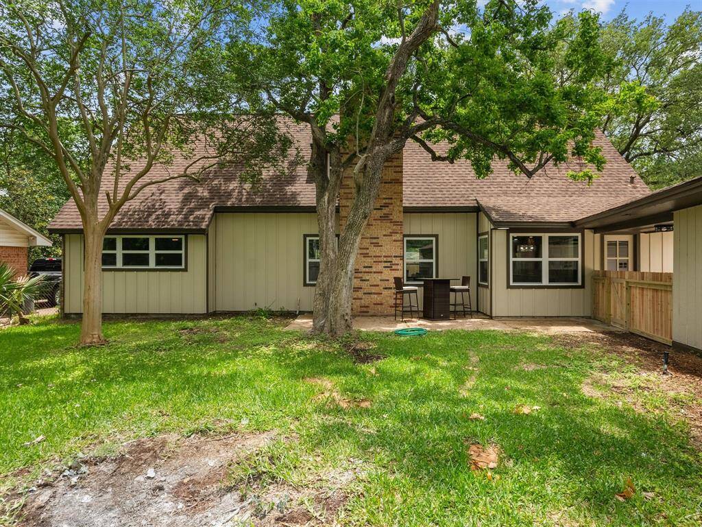 Mature trees provided cool shade for the home on hot summer days.