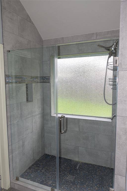 over sized shower in primary bathroom