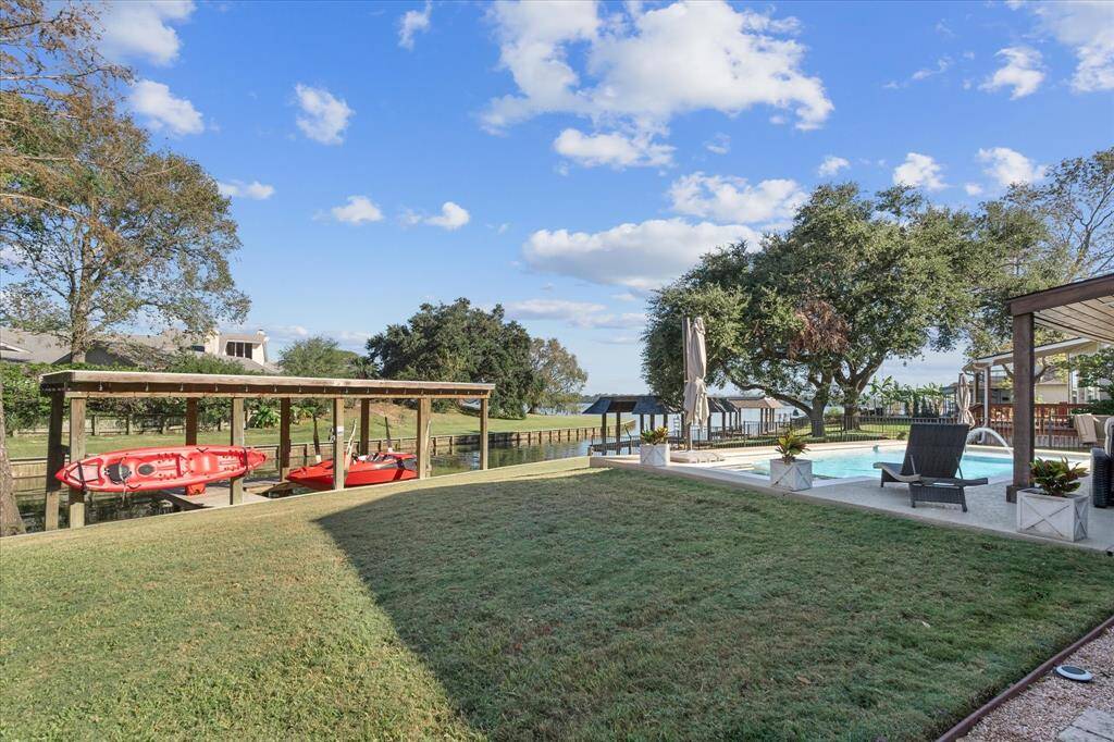 Plenty of green space in the backyard.