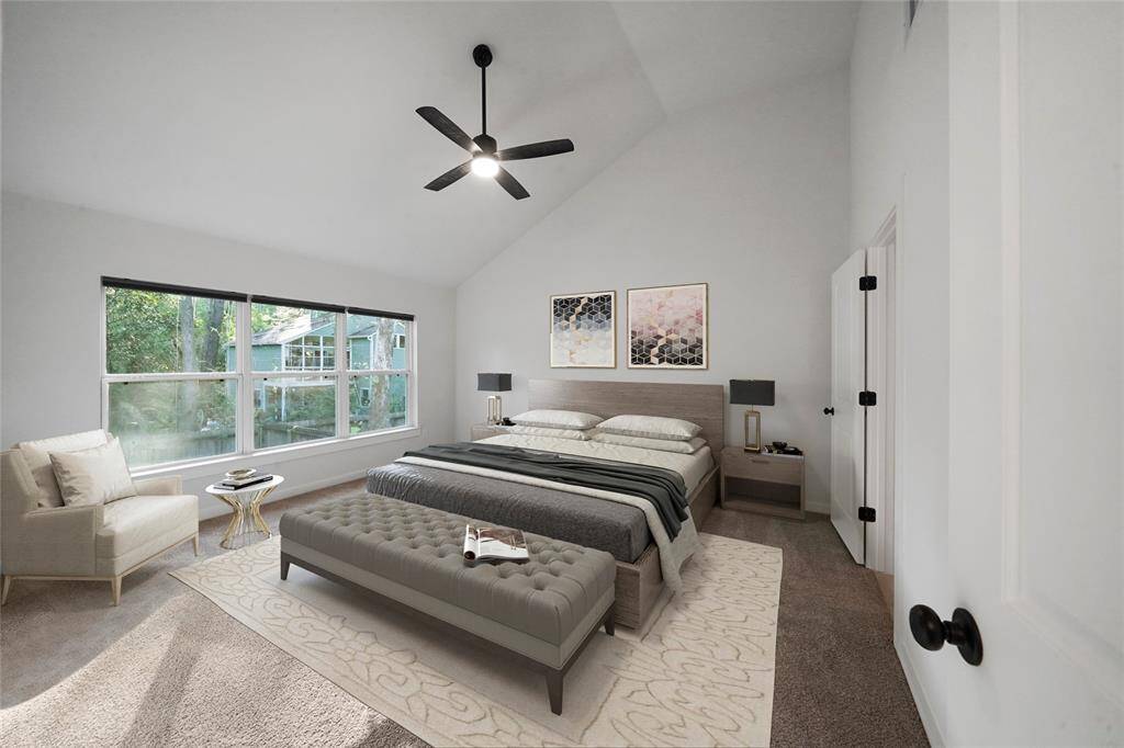 Large Primary bedroom. This photo has been virtually staged.
