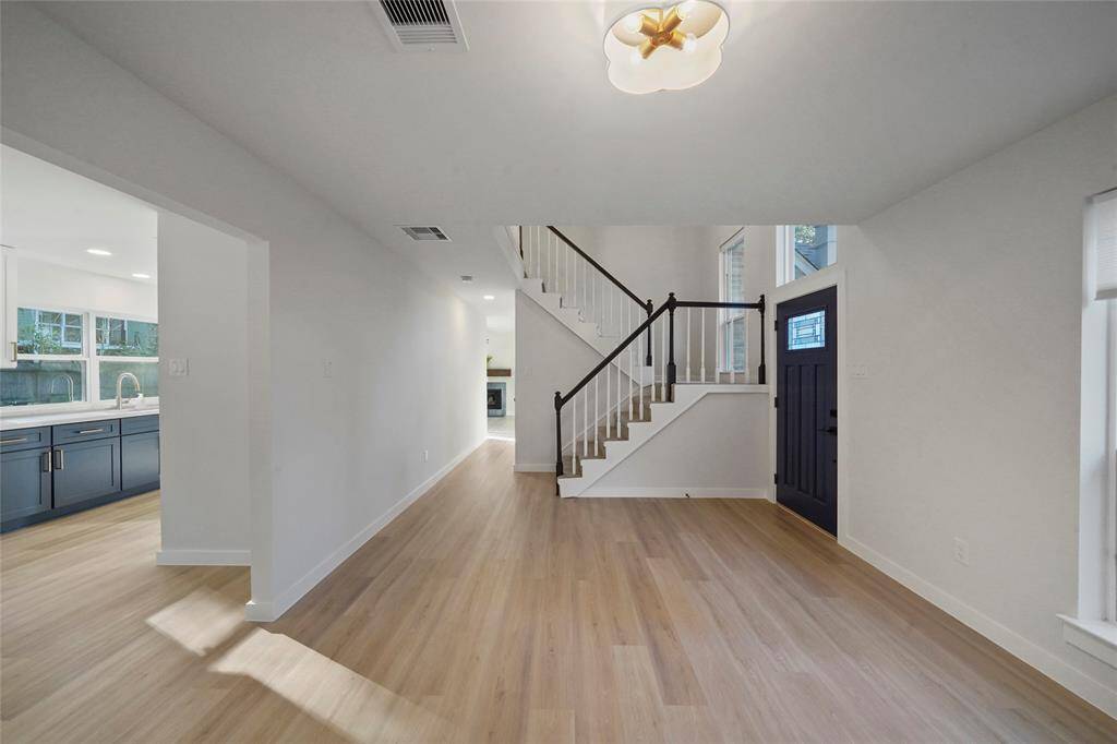 Luxury vinyl plank flooring throughout the first floor of the home.