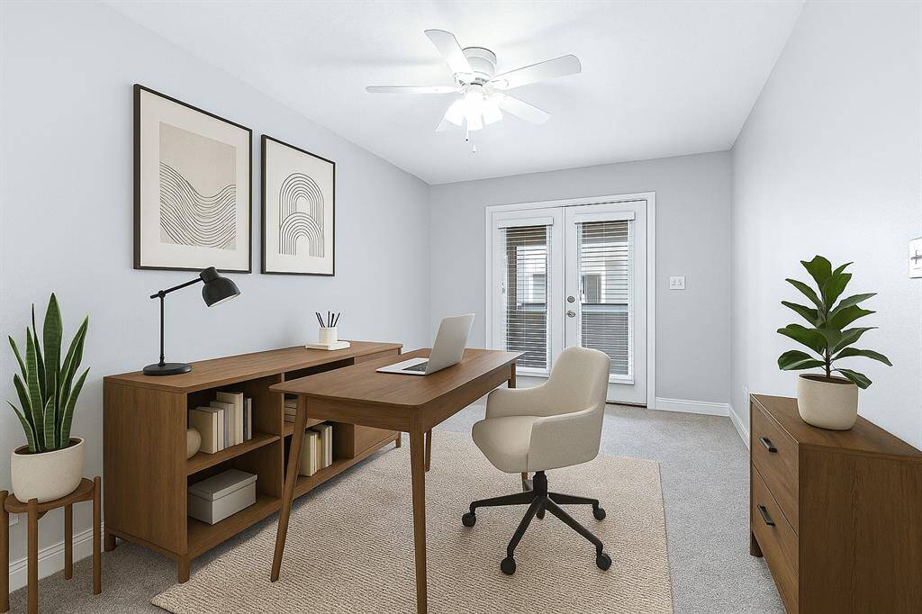 ** Virtually Staged - Bedroom turned to study