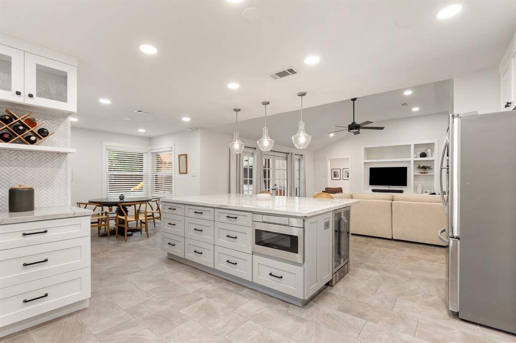 There is no shortage of space in this large wide-open kitchen.