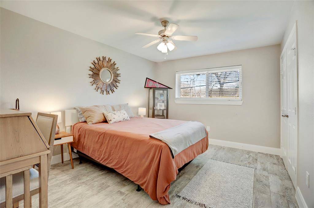 Third bedroom with ceiling fan.