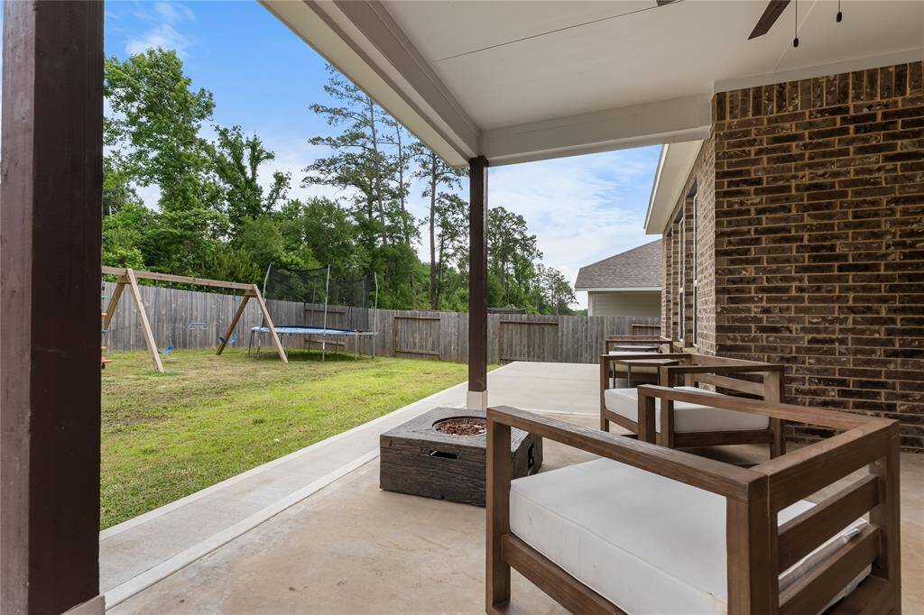 View from the covered back patio