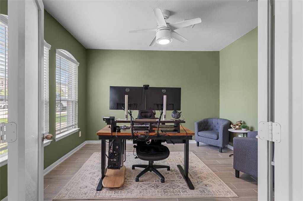 Home office located right off the front entry