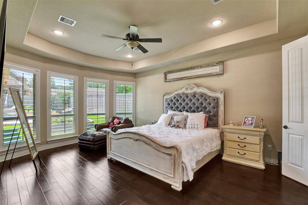 Primary suite overlooking the amazing backyard