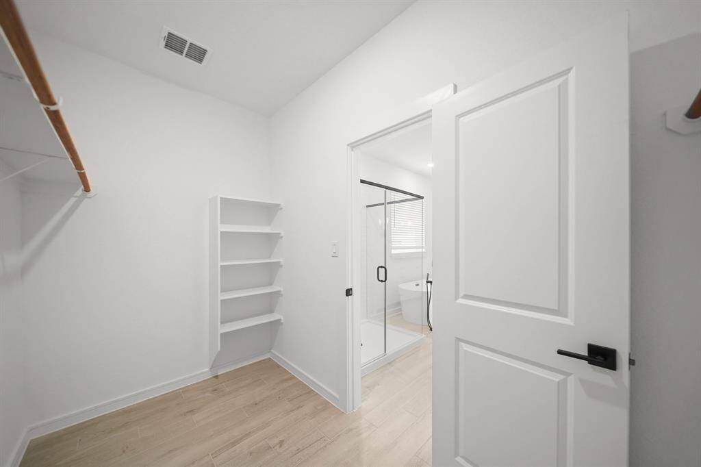 Large walk-in closet in the primary suite