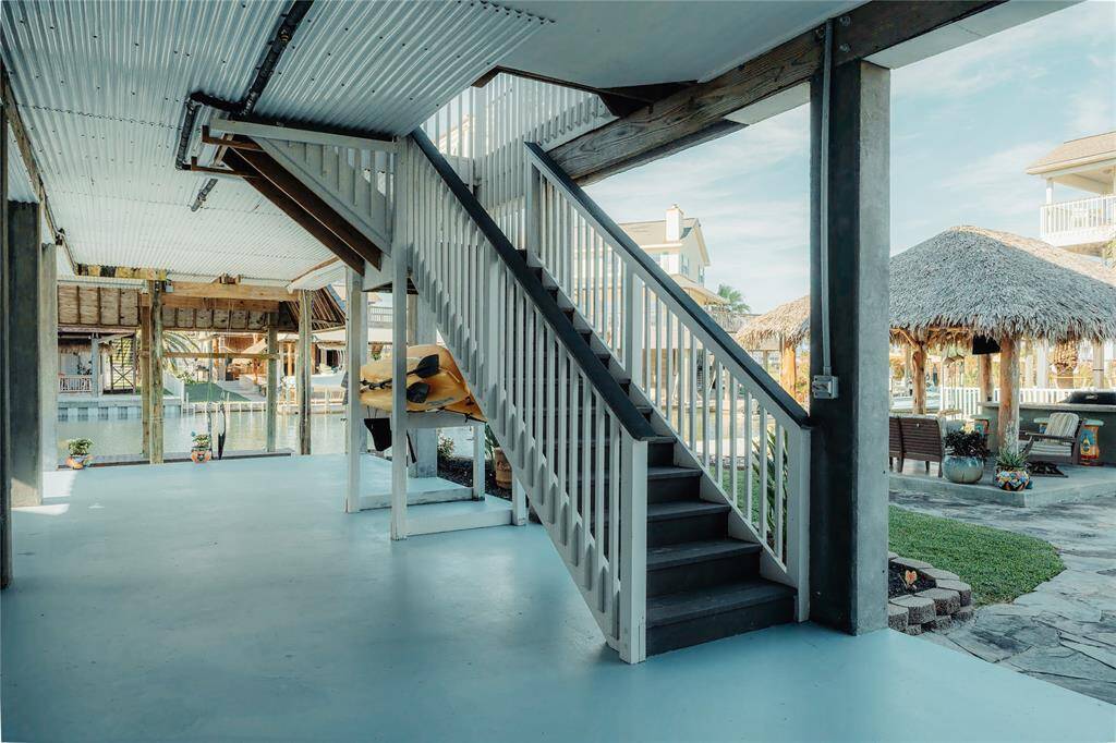 staircase from ground level to main house