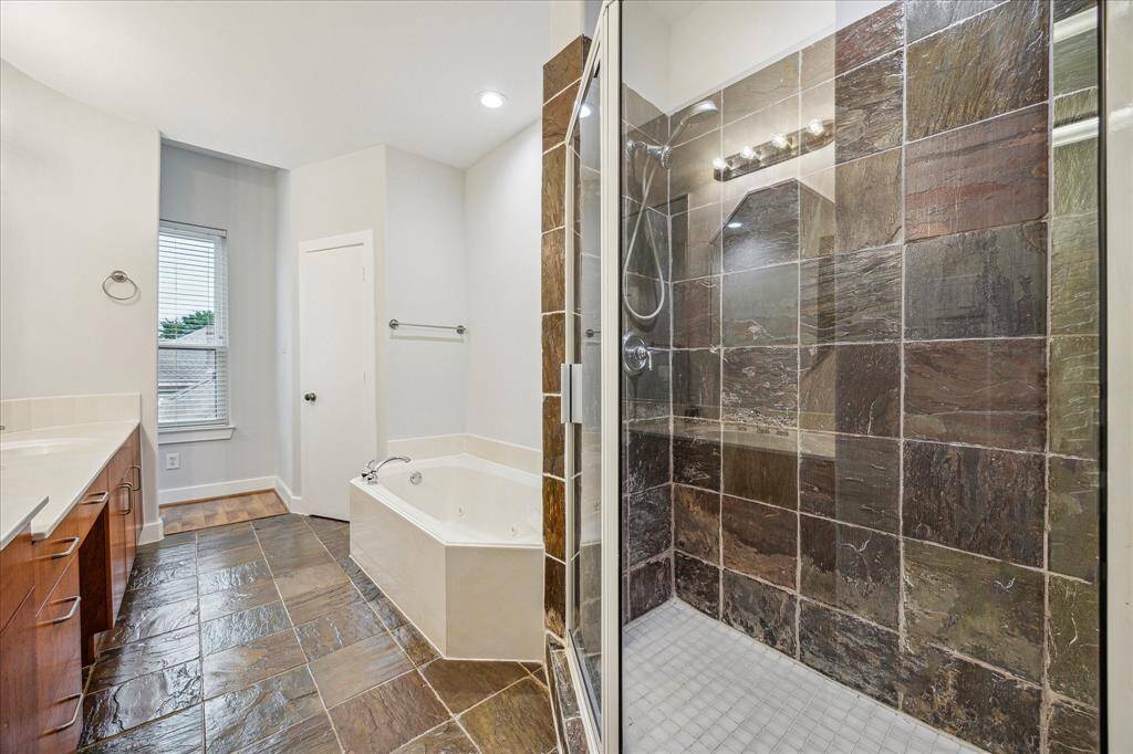 Huge shower in the primary bathroom.