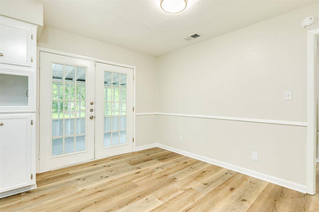 These french doors provide lots of light leaving this place feeling bright and airy.