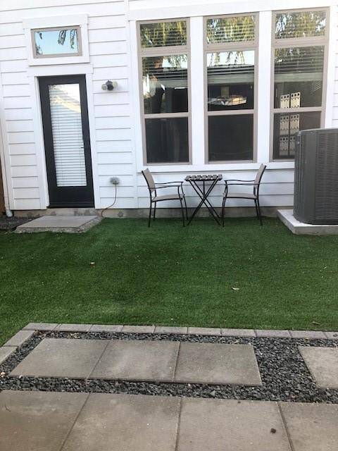 Backyard with astro turf