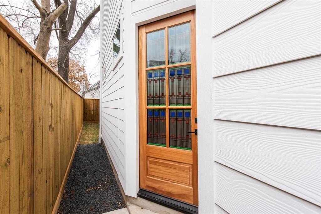 Gated entry to the home and backyard access.