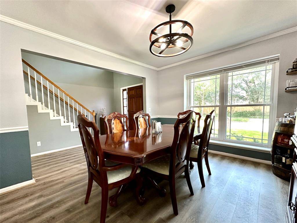 Formal dining just off the kitchen