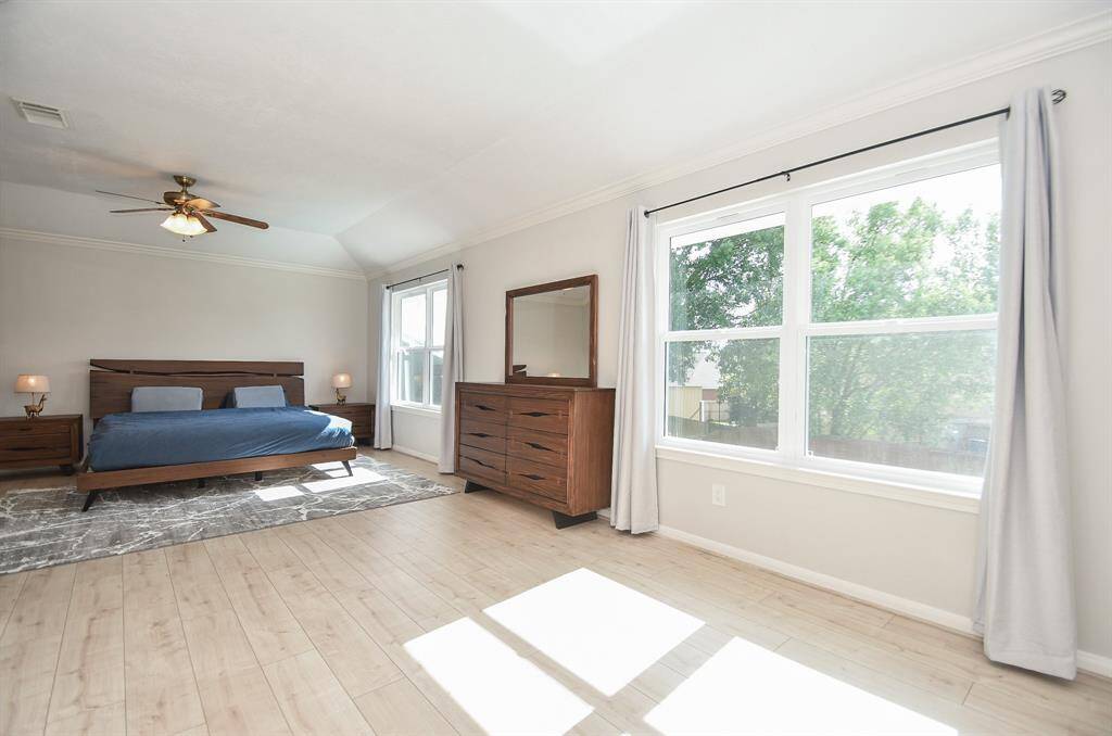 This is your amazing oversized primary suite on the 2nd floor (along with the remaining 3 bedrooms), which also welcomes tons of natural light.