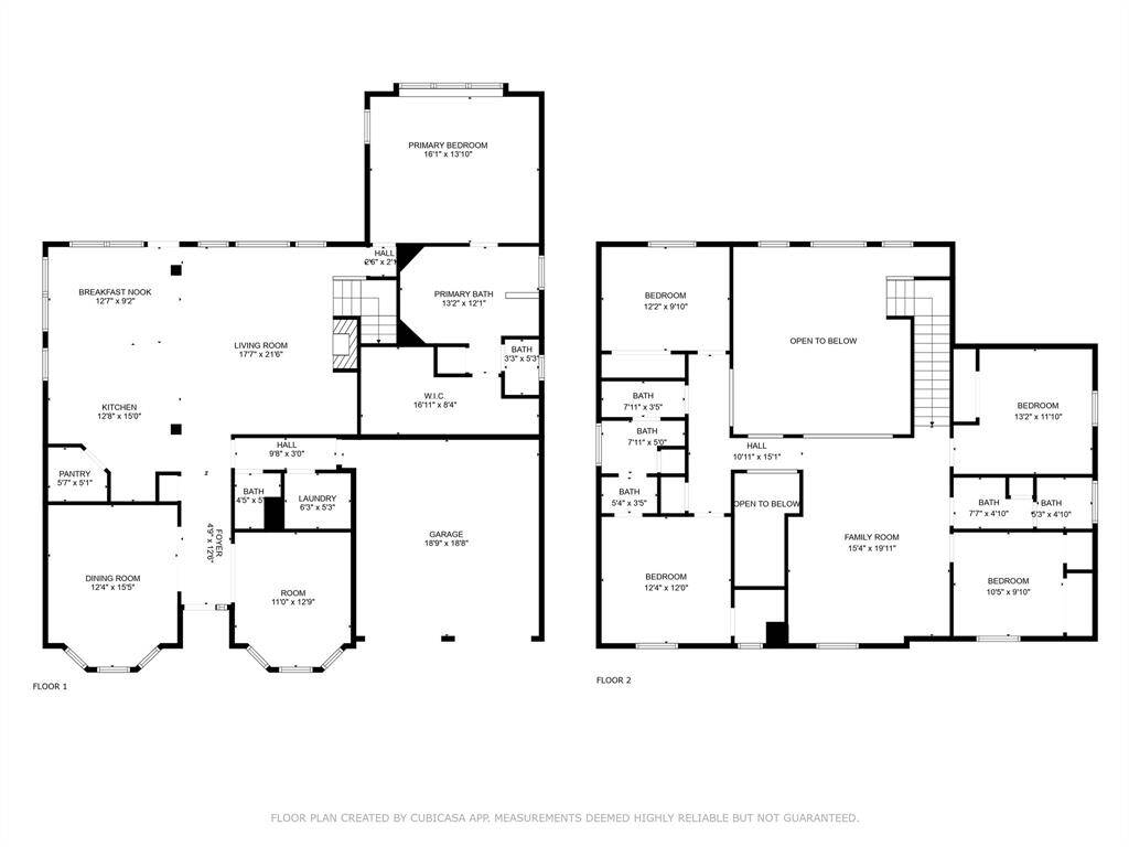 All floors with dimensions.