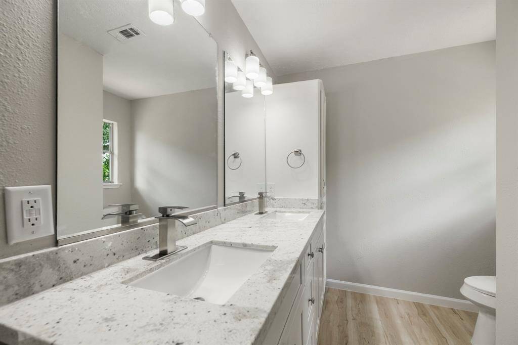 2nd floor guest bath with double sink...