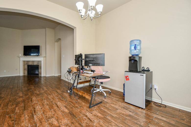 View of living area from formal area