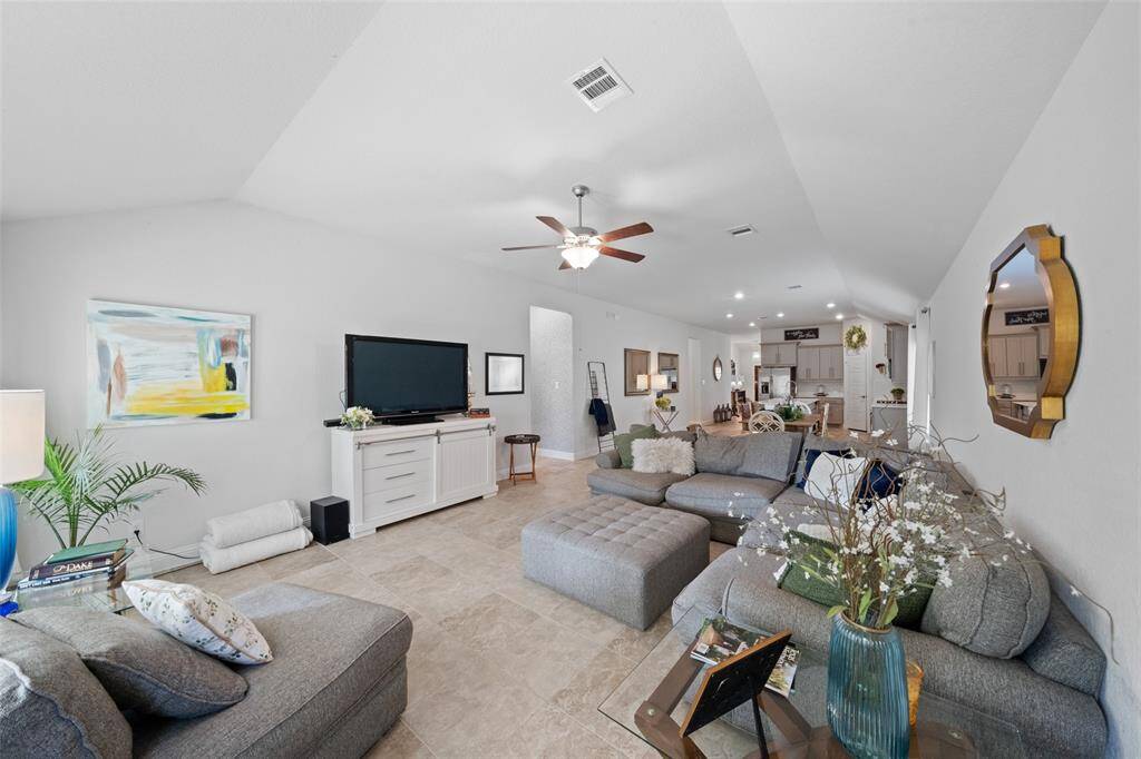 Perfect for hosting with high ceilings.