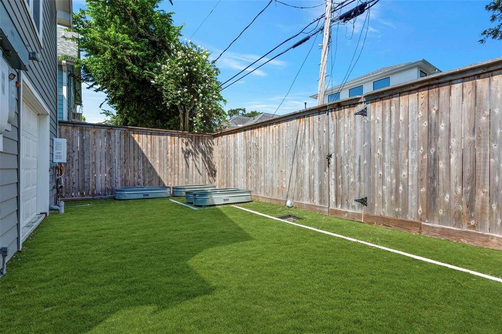 All turf back yard