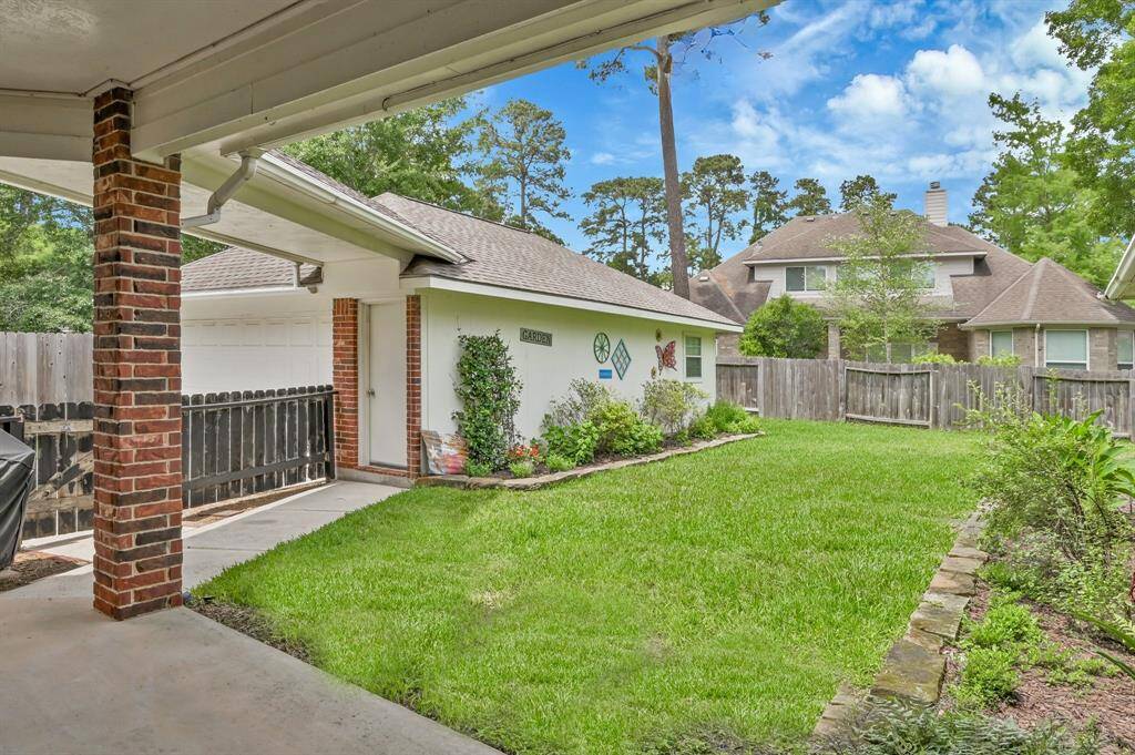 Backyard porch and breezeway.