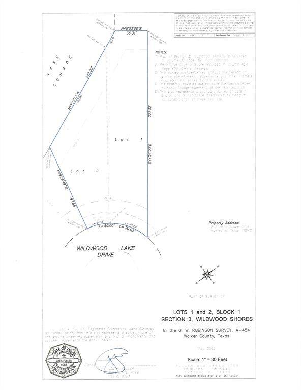 Survey of property showing 2 lots combined