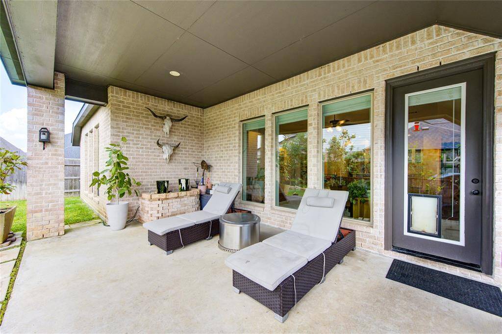 Nice covered patio for those relaxed get togethers with family and friends.