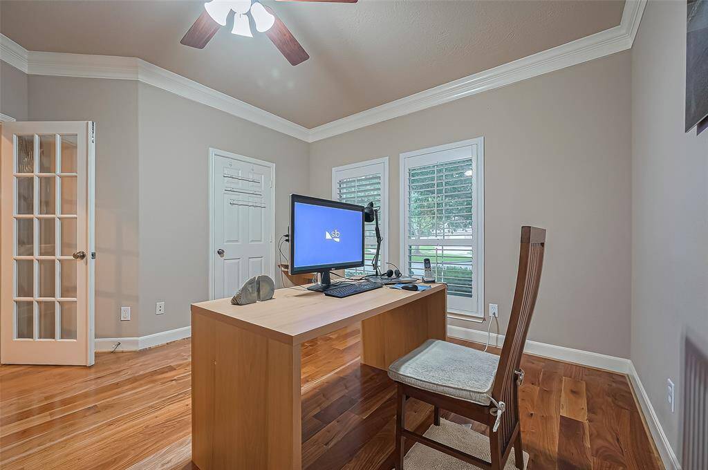 The home office/study is so big that it can be a fifth bedroom. It even has a walk in closet.