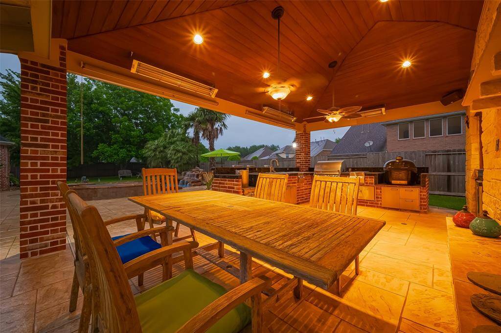 Another view from the outdoor kitchen.