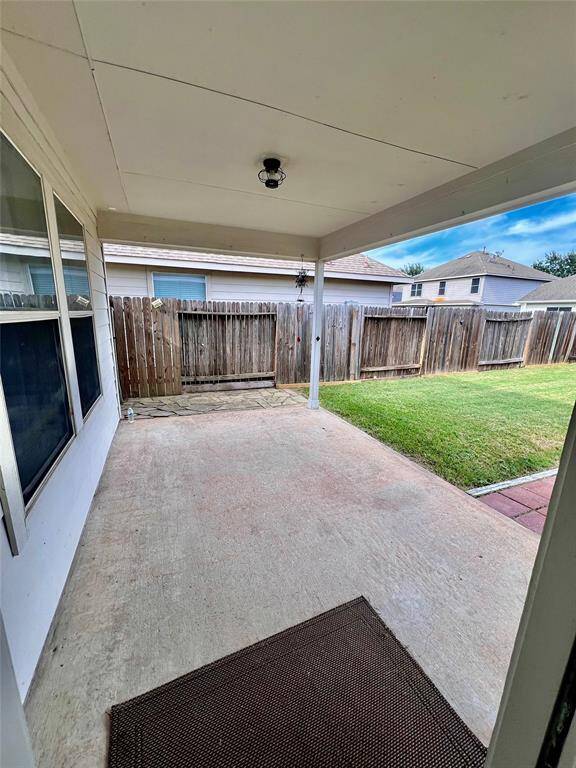Covered backyard porch