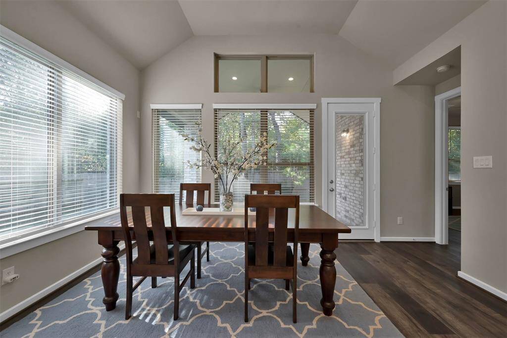 Oversized dining area.