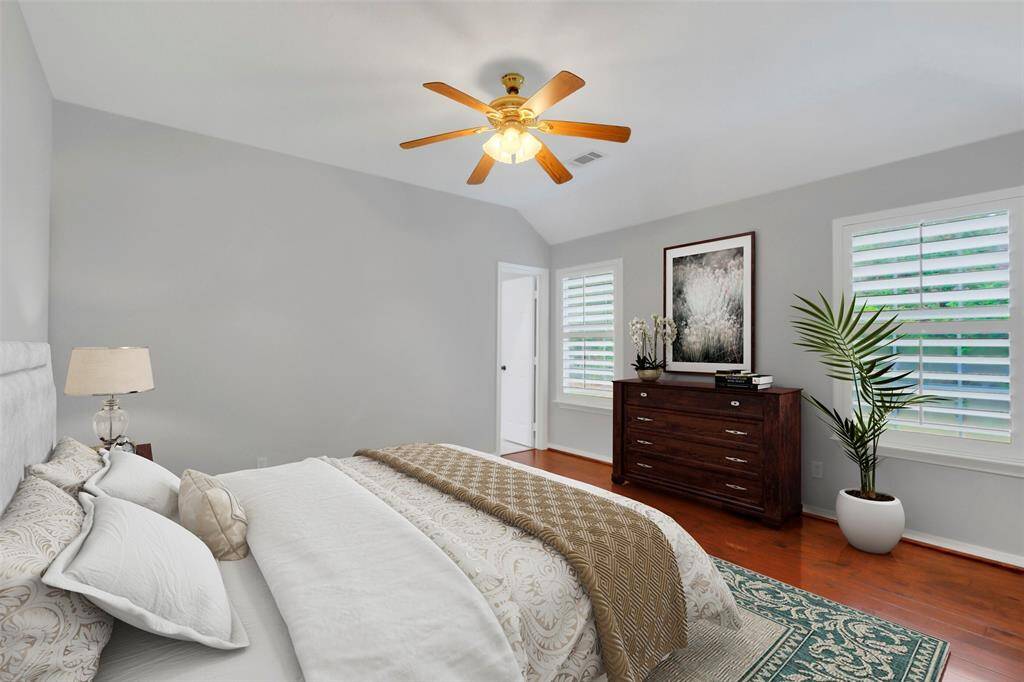 Primary bedroom virtually staged