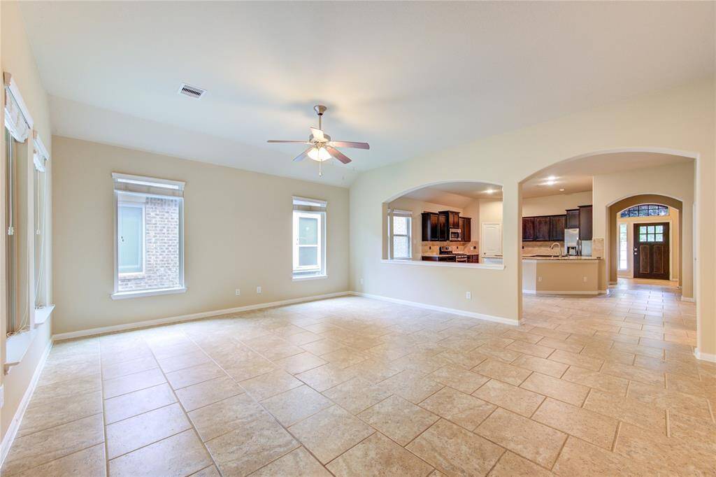 Living Room into dining and kitchen