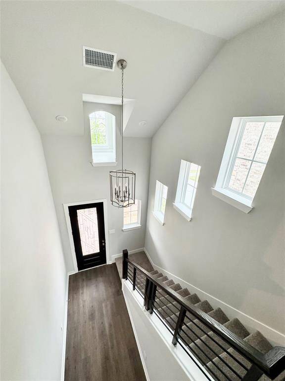 Lots of natural light coming in from the beautiful windows.