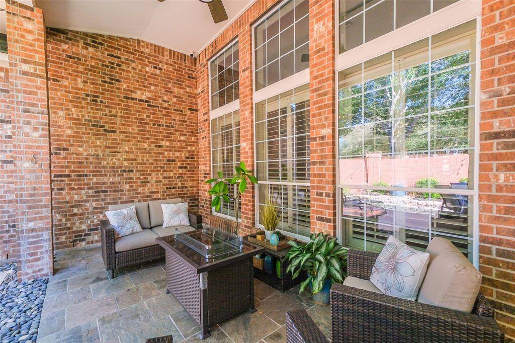 Covered patio is a lovely place for morning coffee or an evening sundowner.