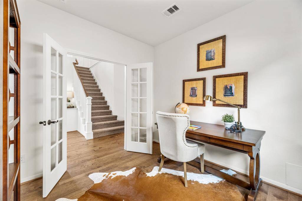 Home office with French doors (*Photo not of actual home and used for illustration purposes only.)