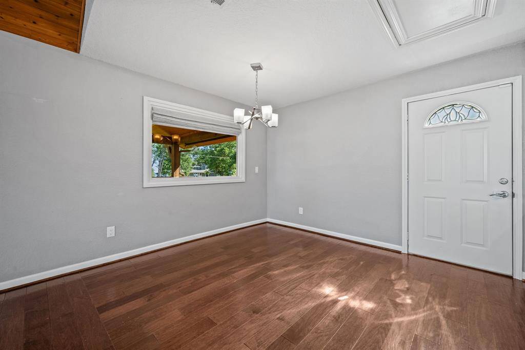 Dining room is open to kitchen and living room.