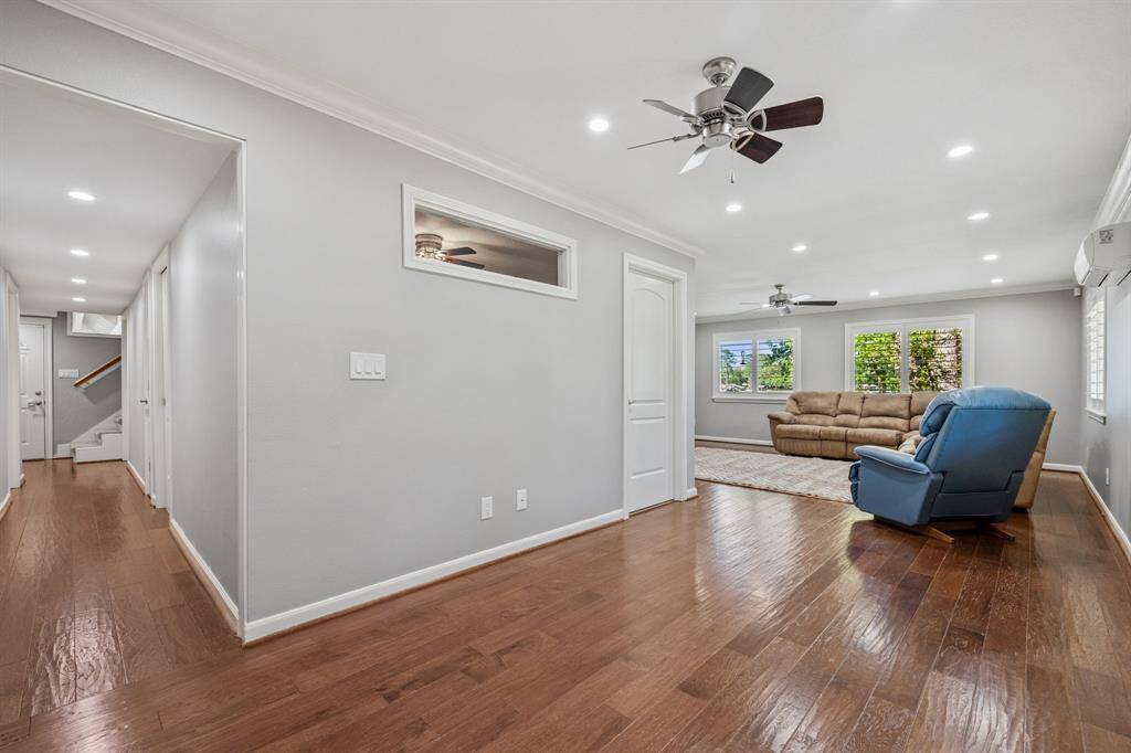 Downstairs, you'll find this open area just off the game room/sunroom that is perfect for an office.