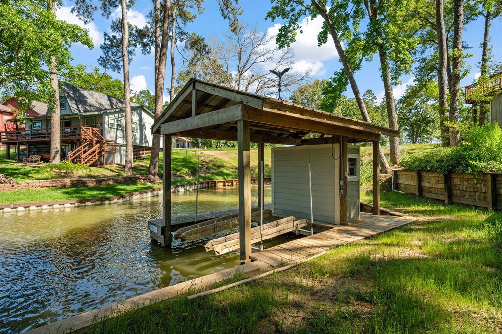 Boat house.
