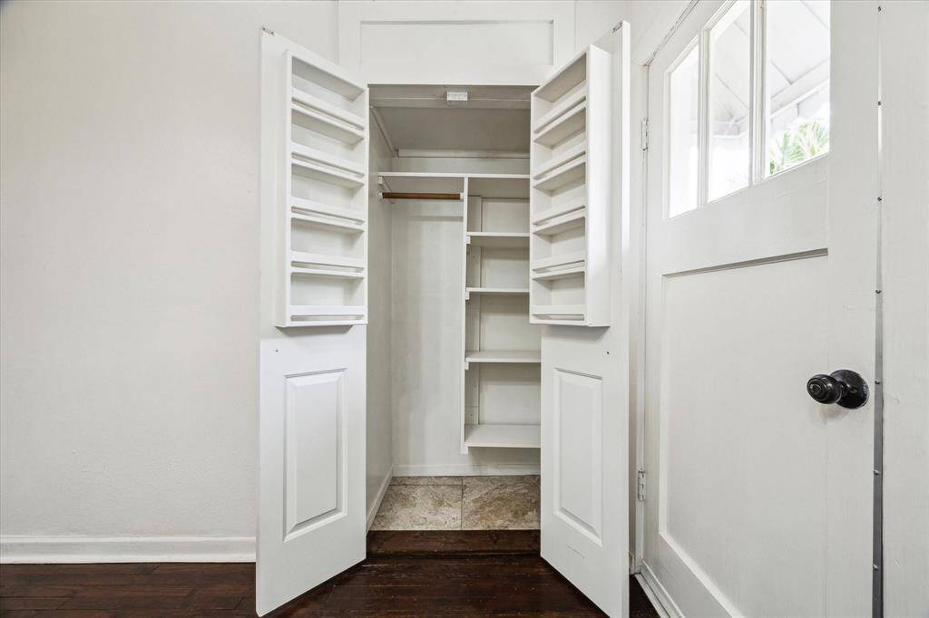 PANTRY AND STORAGE IN THE KITCHEN.