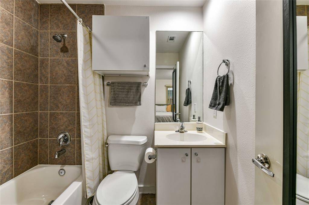 First floor full bath for  roommate or guest.