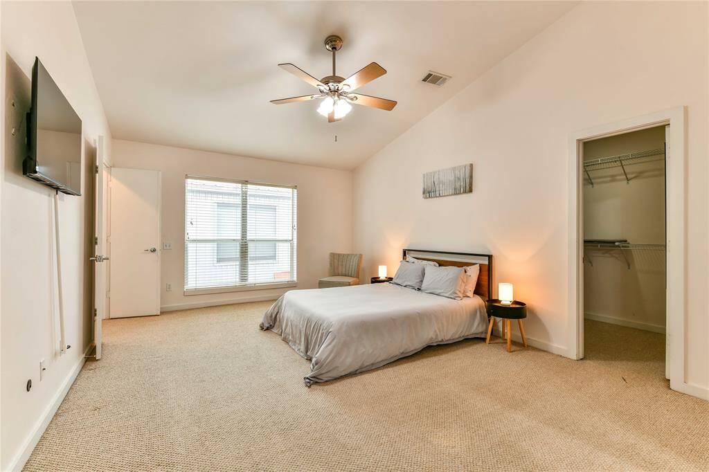 Peaceful primary suite with en suite bathroom.