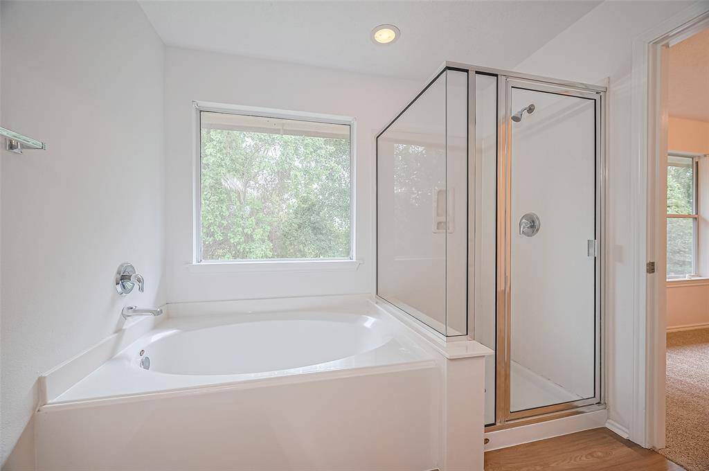 Enjoy the luxury of a separate shower and soaking tub.