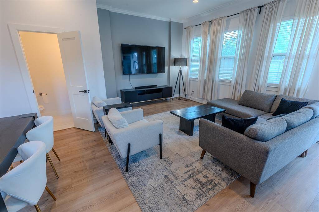 Half back between dining and living area.