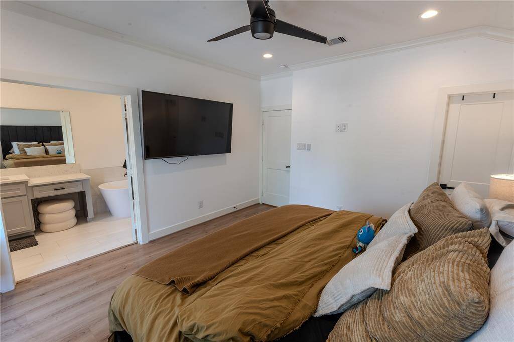 Primary bedroom with private ensuite.