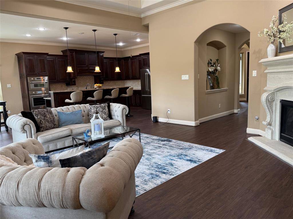 spacious open family room