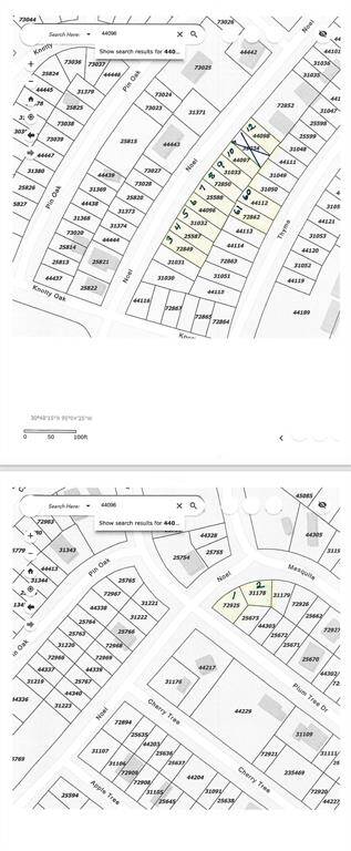 Plat Map to lot locations.